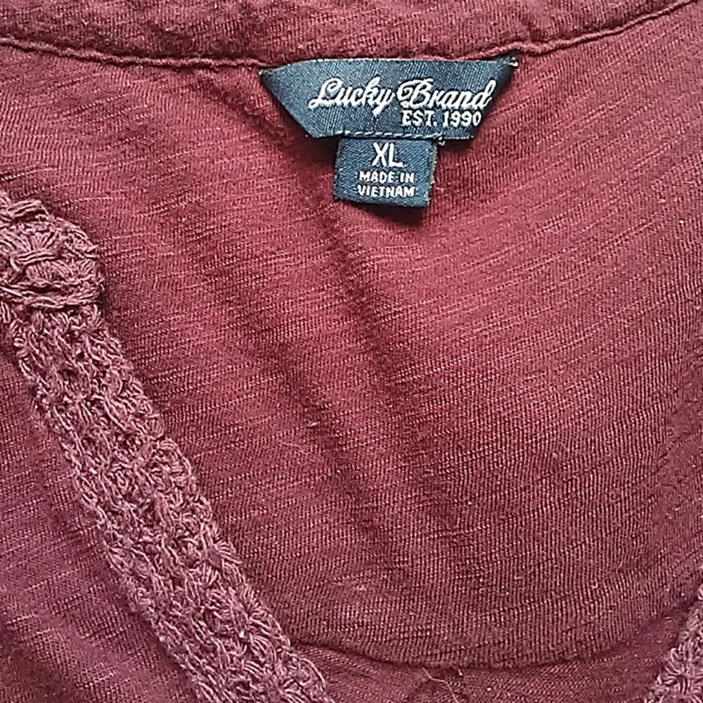 Lucky Brand Top with Crochet Detail - Picture 3 of 5
